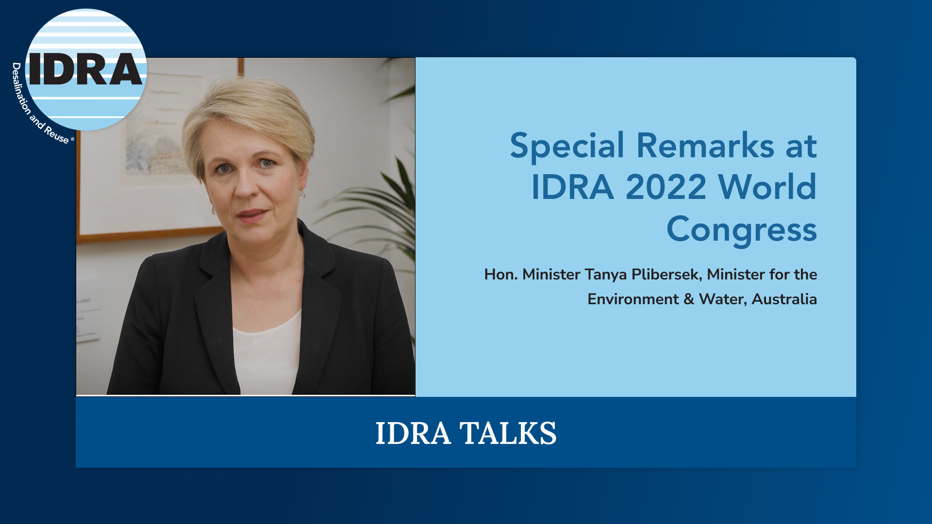 Special Remarks at IDRA 2022 World Congress