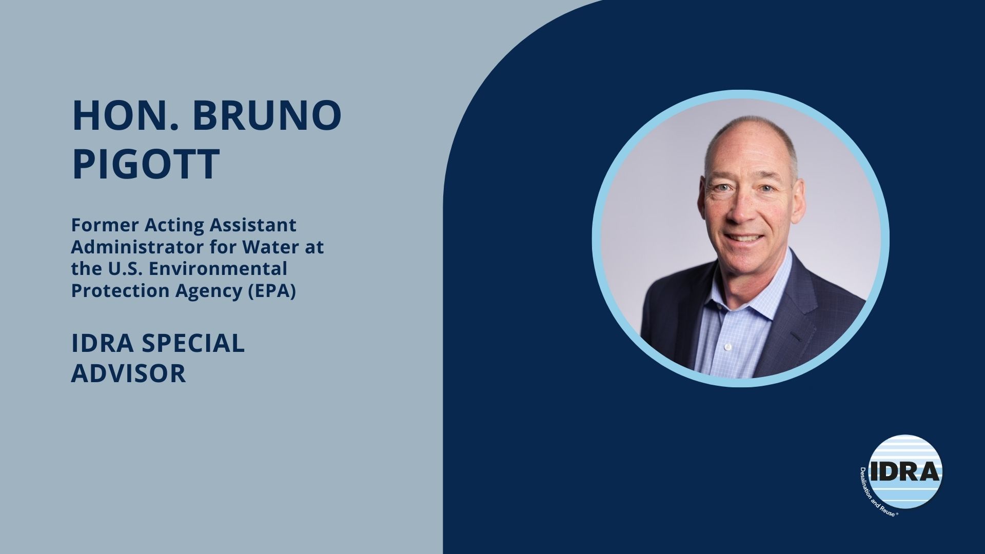 Hon. Bruno Pigott Joins the International Desalination and Reuse Association (IDRA) as Special Advisor