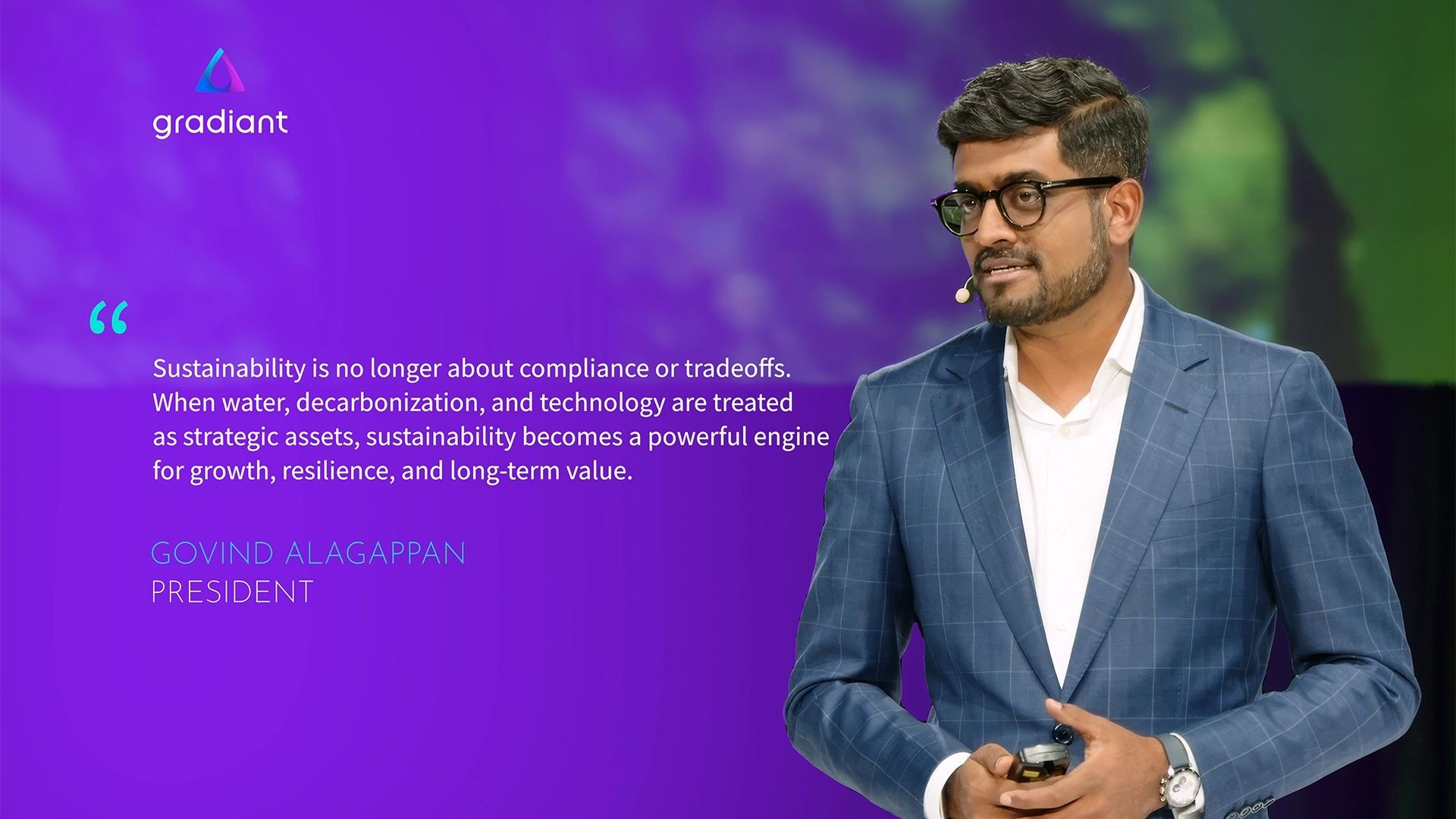 Govind Alagappan Shares Gradiant’s Vision for Sustainability as a Growth Engine at Bank of Singapore’s “Beyond 2026” | Bank of Singapore