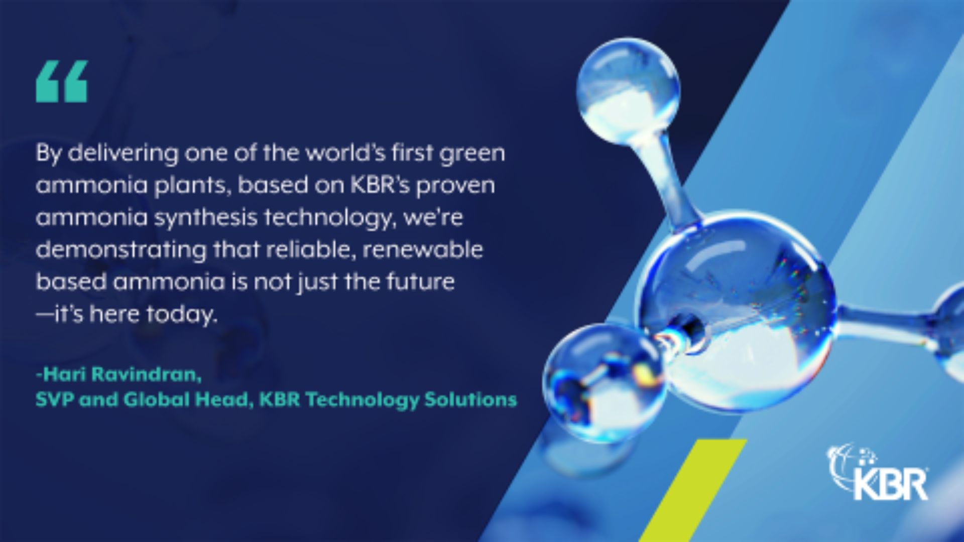Japan’s First Green Ammonia Plant Based on KBR’s K-GreeN® Process Now Fully Operational