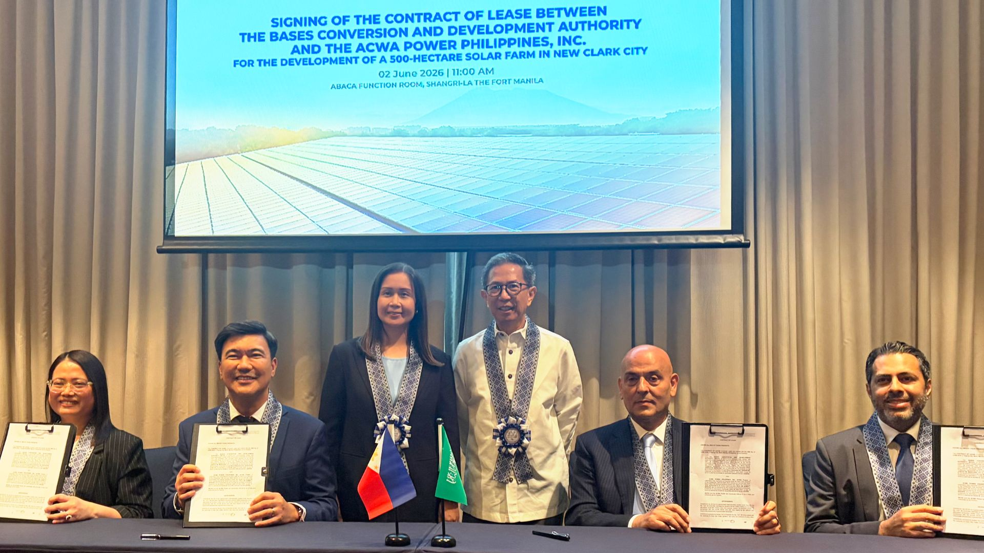 Acwa, BCDA Advance Philippines’ Clean Energy Transition with 500-MW Solar-Plus-Storage Project in New Clark City